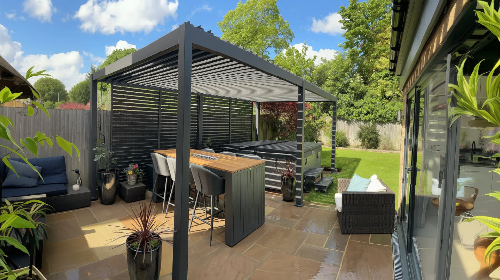 Nova Titan Aluminium Pergola – Premium Waterproof Louvered Outdoor Living Structure (Various Sizes) - PACKAGE