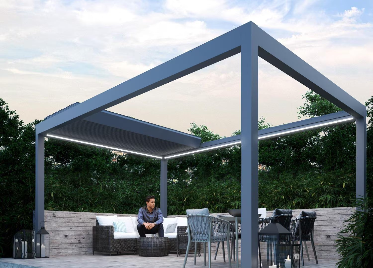 Retractable Roof Freestanding Pergolas