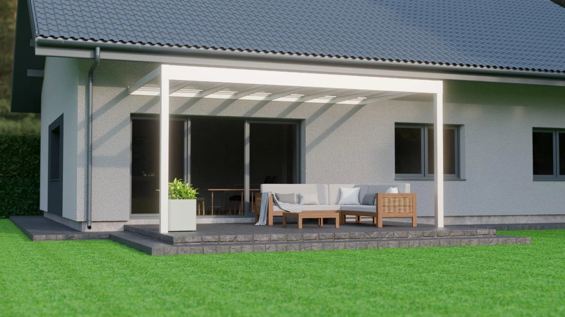 Deponti Trebbiano Glass Pergola — Seamless Luxury Between Home & Garden