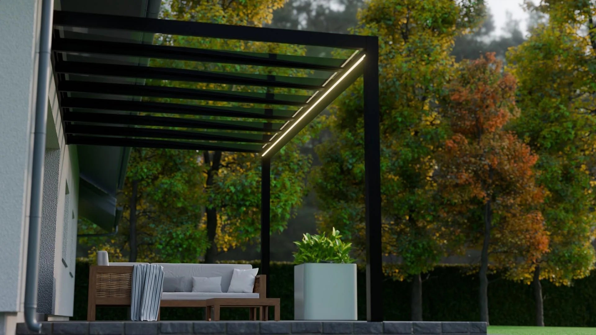 Deponti Trebbiano Glass Pergola — Seamless Luxury Between Home & Garden