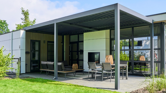 Deponti Pinela Aluminium Louvered Roof Pergola – Smart Tilting Louvers, Year-Round Comfort