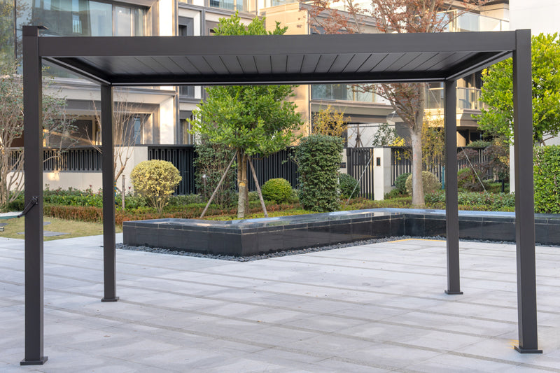 Como Louvered Pergola with Solar LED Lighting – 3x3m or 3x4m