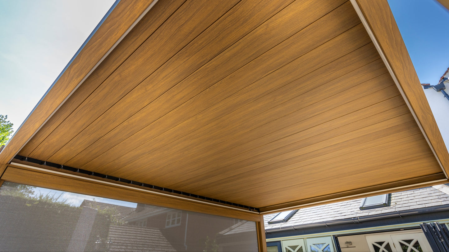 Hartman Como Aluminium Pergola (3x3 m & 4x3 m) – Adjustable Louvered Roof with Solar LED Lights