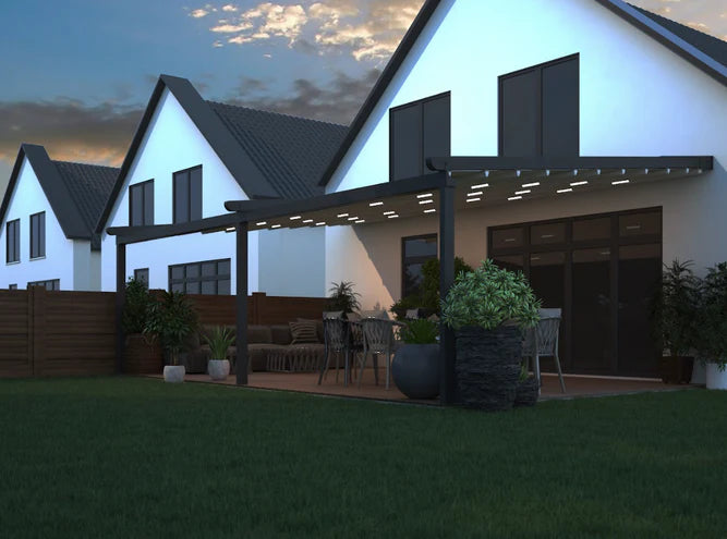 Deponti Verdeca Aluminium Pergola with Motorised Retractable Roof