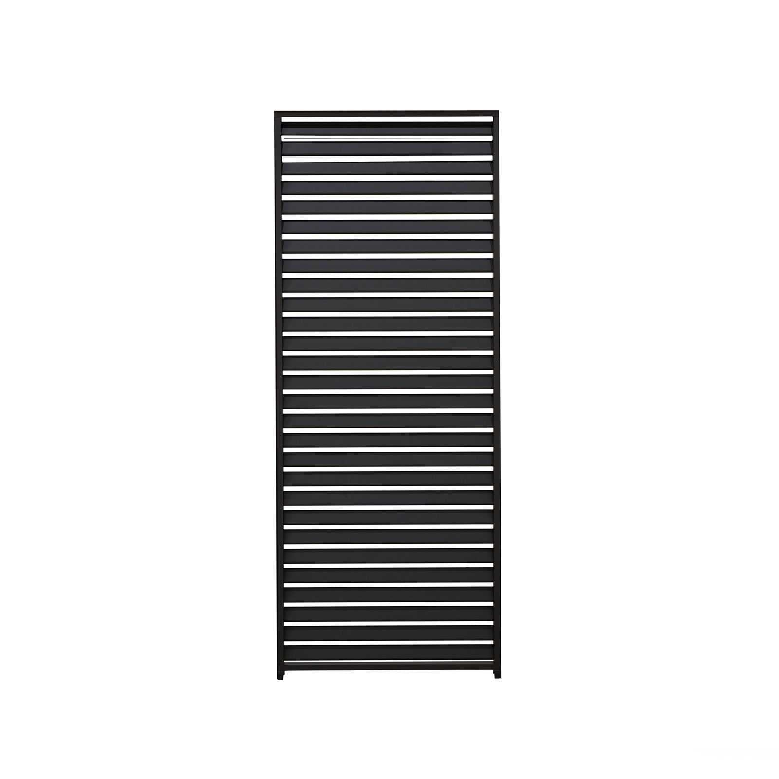 Nova Titan Fixed Louvred Side Wall Panel | Aluminium Pergola Privacy Screen | Grey & Pebble | 1m, 1.2m & 1.33m