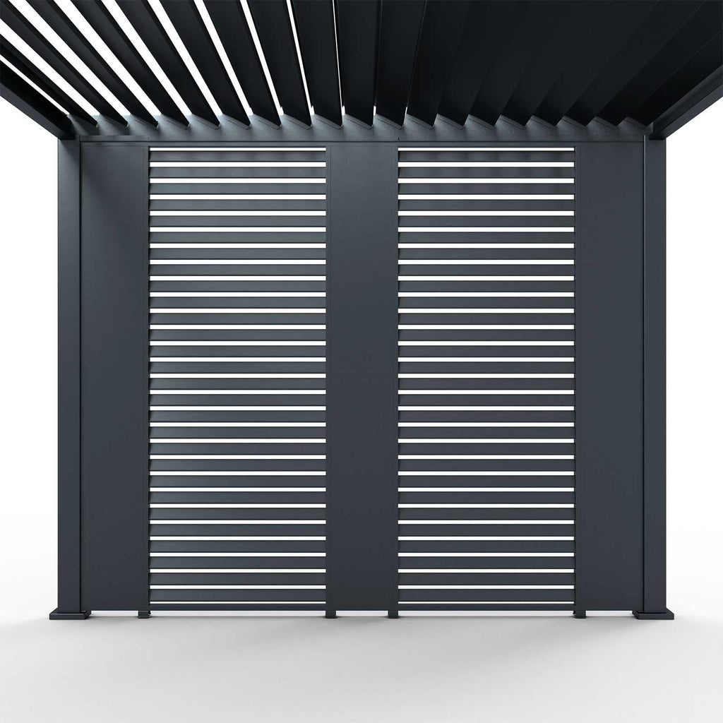 Nova Titan Aluminium Pergola 31cm Solid Side Wall Panel | Grey, Pebble & Wood Look | Outdoor Privacy Screen for Louvred Pergola