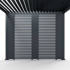 Nova Titan Aluminium Pergola 31cm Solid Side Wall Panel | Grey, Pebble & Wood Look | Outdoor Privacy Screen for Louvred Pergola