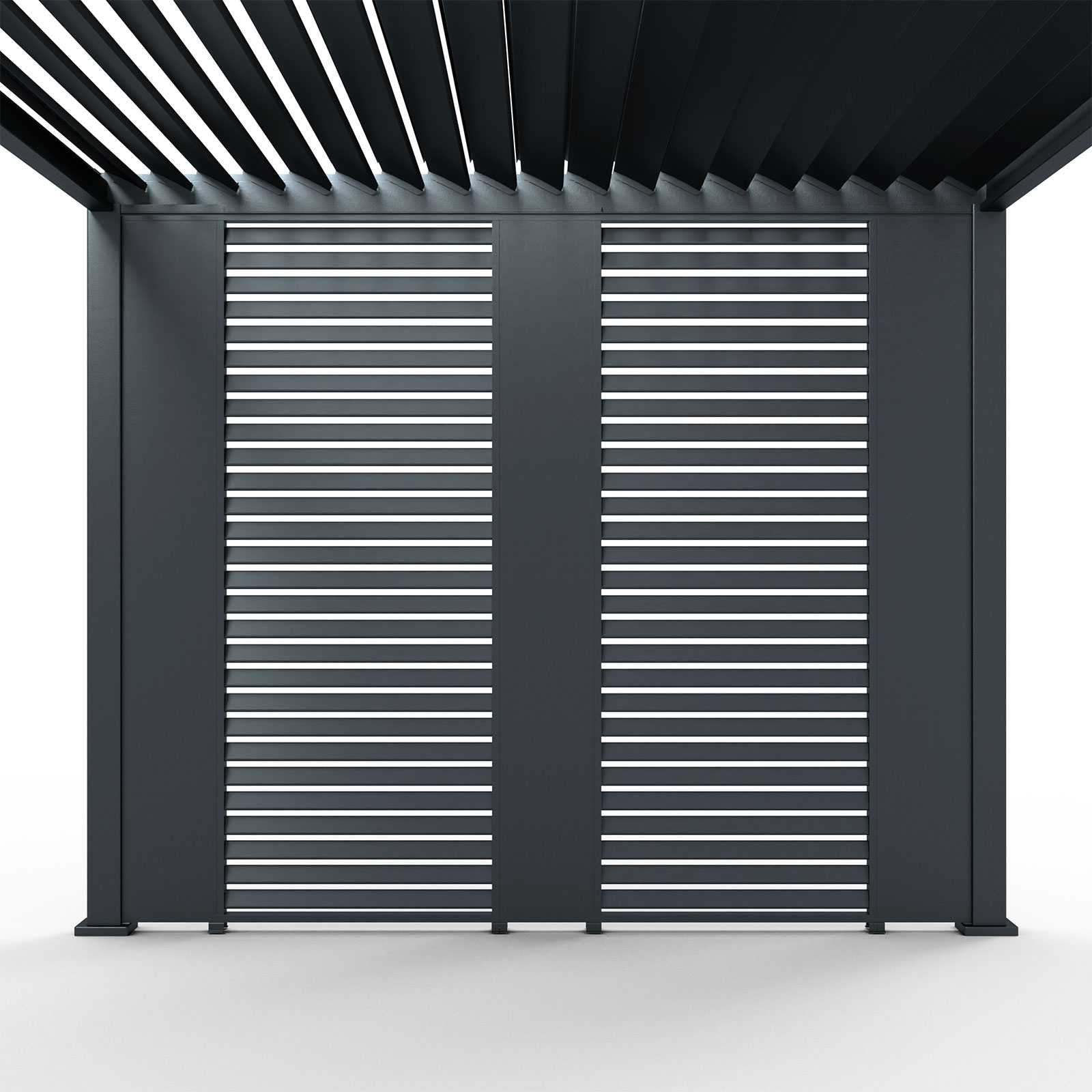 Nova Titan Aluminium Pergola 31cm Solid Side Wall Panel | Grey, Pebble & Wood Look | Outdoor Privacy Screen for Louvred Pergola