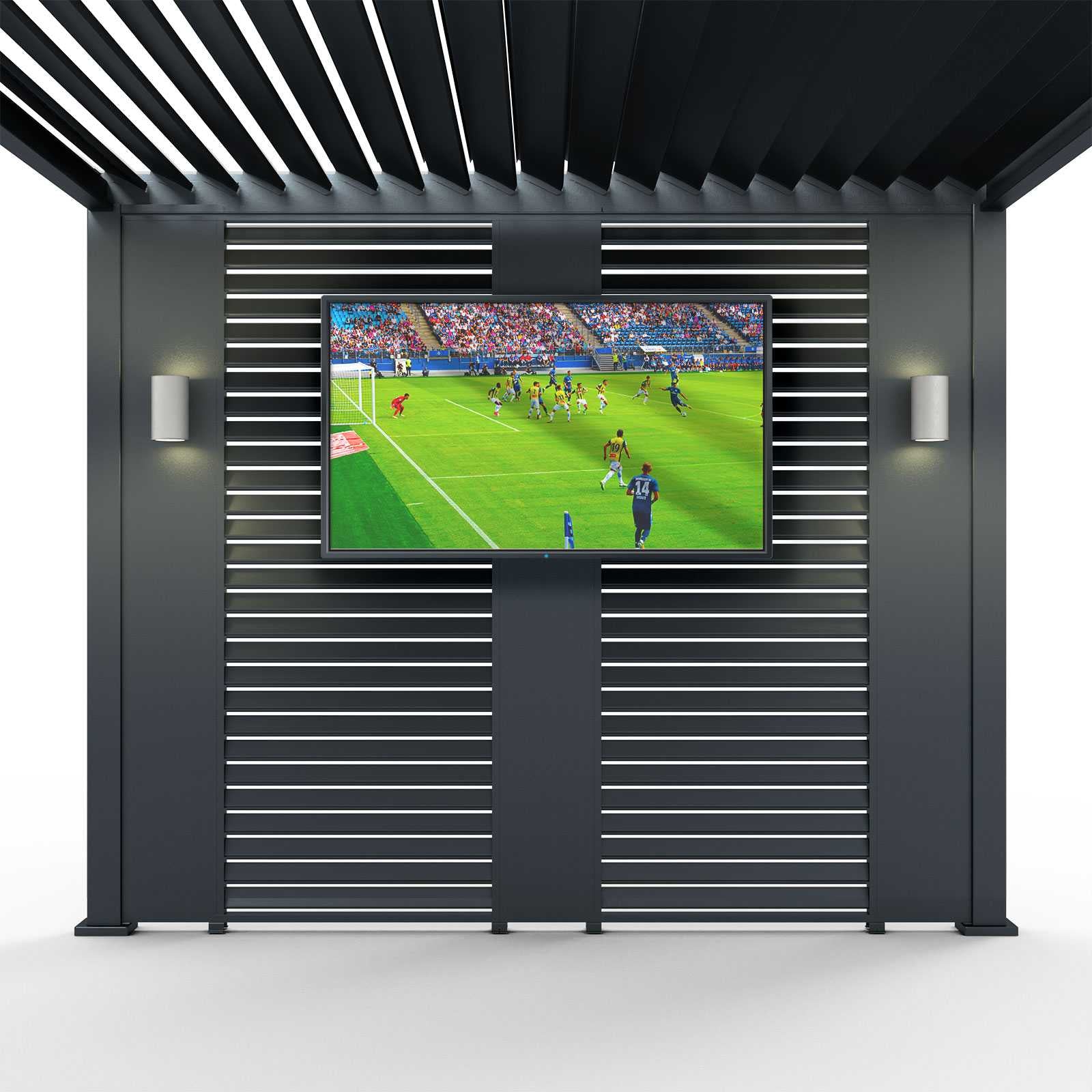 Nova Titan Aluminium Pergola 31cm Solid Side Wall Panel | Grey, Pebble & Wood Look | Outdoor Privacy Screen for Louvred Pergola