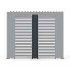 Nova Titan Aluminium Pergola 31cm Solid Side Wall Panel | Grey, Pebble & Wood Look | Outdoor Privacy Screen for Louvred Pergola