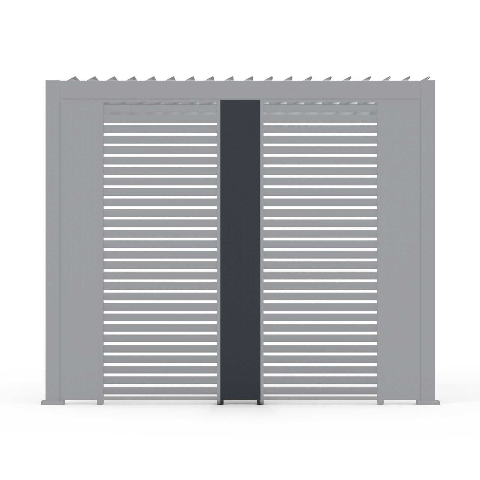 Nova Titan Aluminium Pergola 31cm Solid Side Wall Panel | Grey, Pebble & Wood Look | Outdoor Privacy Screen for Louvred Pergola