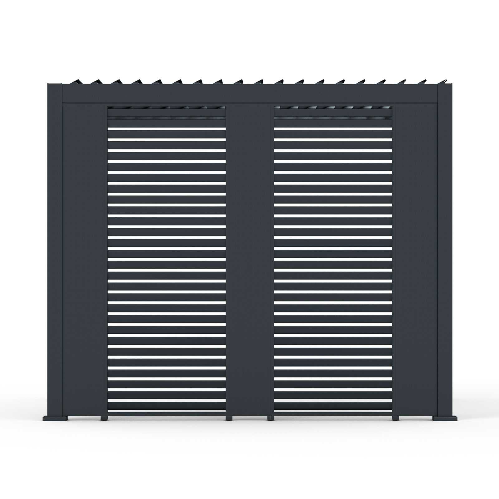 Nova Titan Aluminium Pergola 31cm Solid Side Wall Panel | Grey, Pebble & Wood Look | Outdoor Privacy Screen for Louvred Pergola