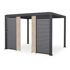 Nova Titan Aluminium Pergola 31cm Solid Side Wall Panel | Grey, Pebble & Wood Look | Outdoor Privacy Screen for Louvred Pergola