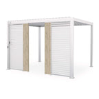 Nova Titan Aluminium Pergola 31cm Solid Side Wall Panel | Grey, Pebble & Wood Look | Outdoor Privacy Screen for Louvred Pergola