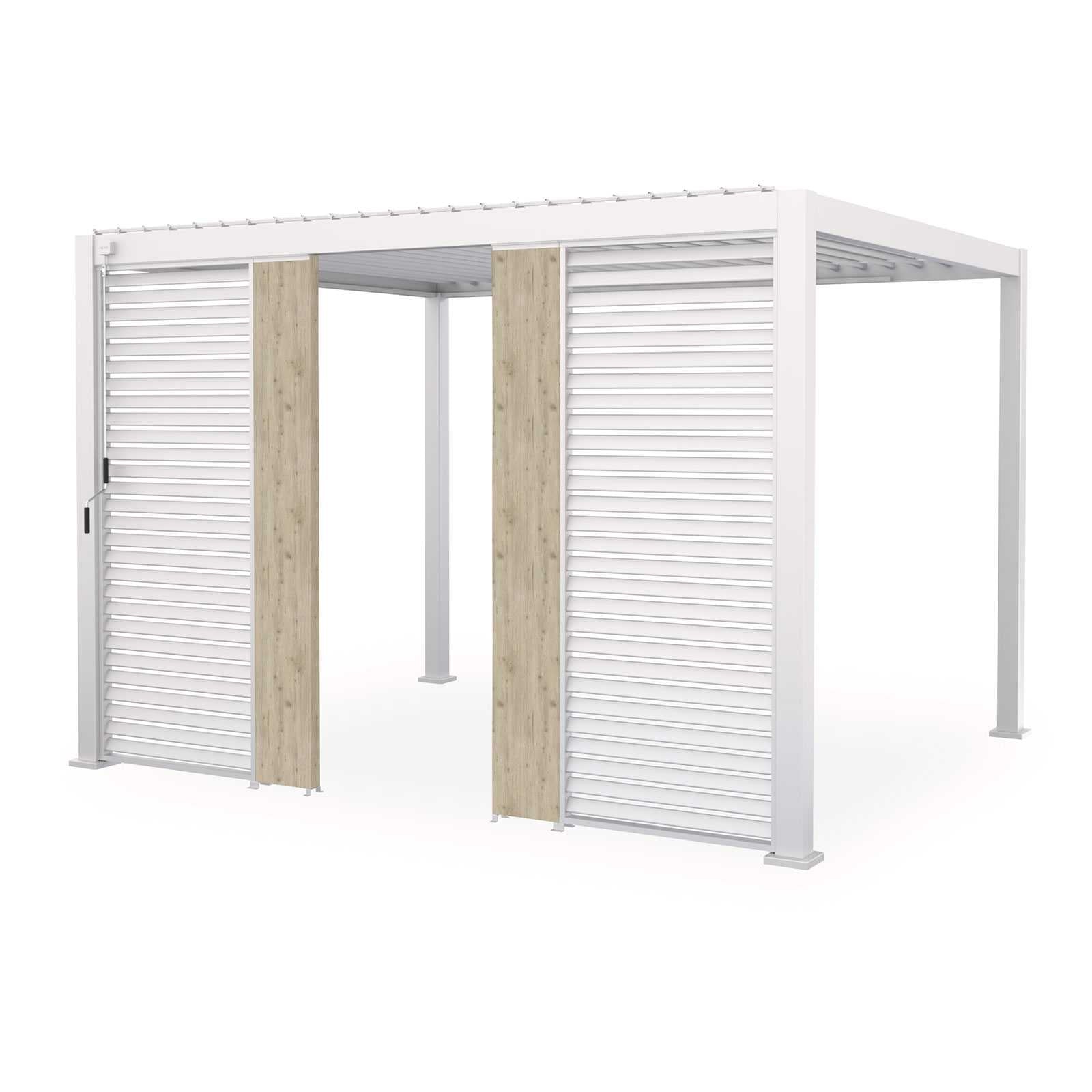 Nova Titan Aluminium Pergola 31cm Solid Side Wall Panel | Grey, Pebble & Wood Look | Outdoor Privacy Screen for Louvred Pergola