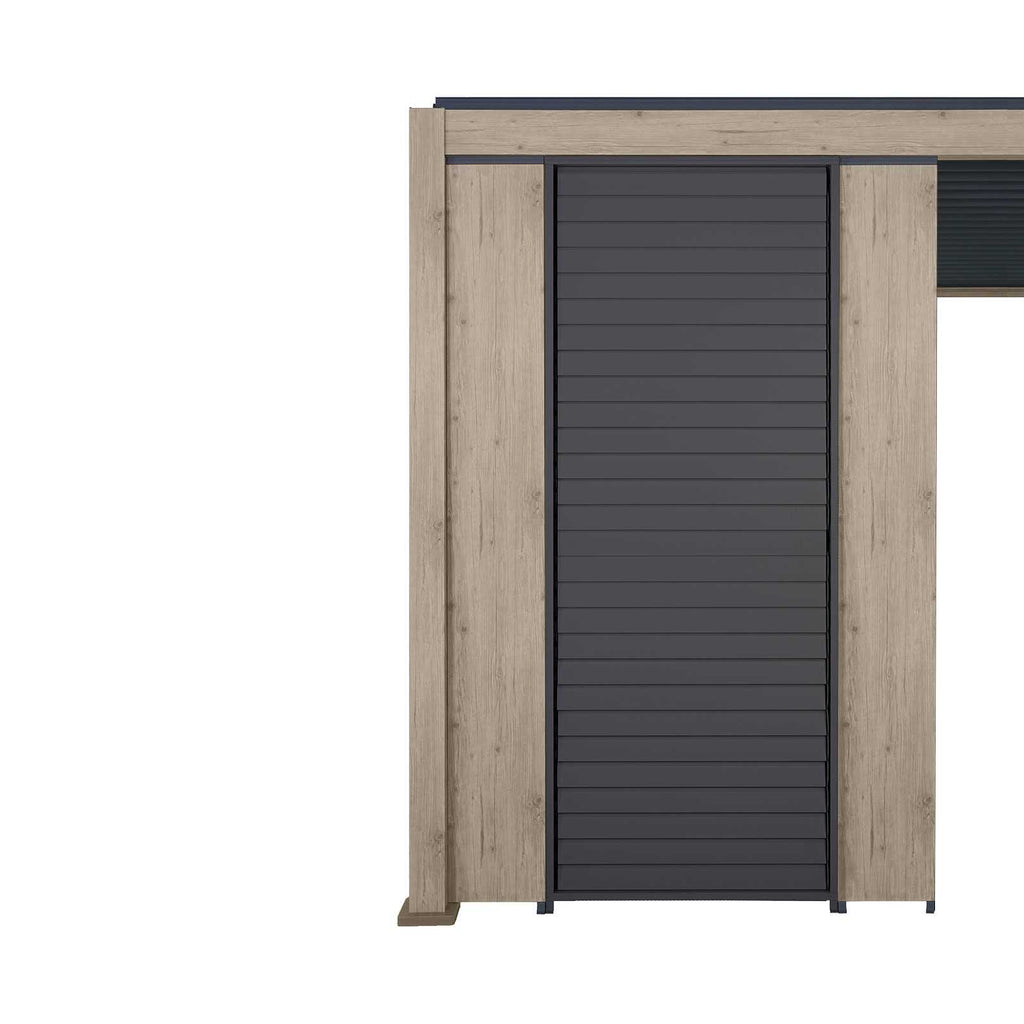 Nova Titan Aluminium Pergola 31cm Solid Side Wall Panel | Grey, Pebble & Wood Look | Outdoor Privacy Screen for Louvred Pergola