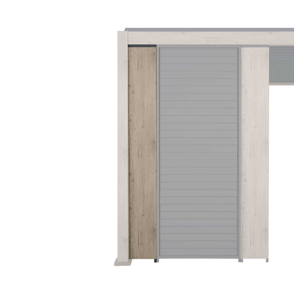 Nova Titan Aluminium Pergola 31cm Solid Side Wall Panel | Grey, Pebble & Wood Look | Outdoor Privacy Screen for Louvred Pergola