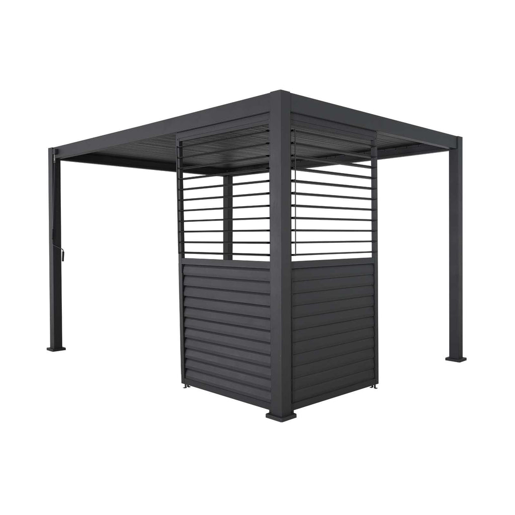 Nova Titan Aluminium Side Wall with Adjustable Louvres – Pergola Privacy Screen | Grey | Multiple Sizes