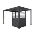 Nova Titan Aluminium Side Wall with Adjustable Louvres – Pergola Privacy Screen | Grey | Multiple Sizes