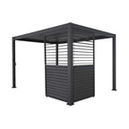 Nova Titan Aluminium Side Wall with Adjustable Louvres – Pergola Privacy Screen | Grey | Multiple Sizes