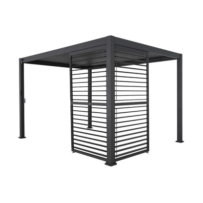 Nova Titan Aluminium Side Wall with Adjustable Louvres – Pergola Privacy Screen | Grey | Multiple Sizes