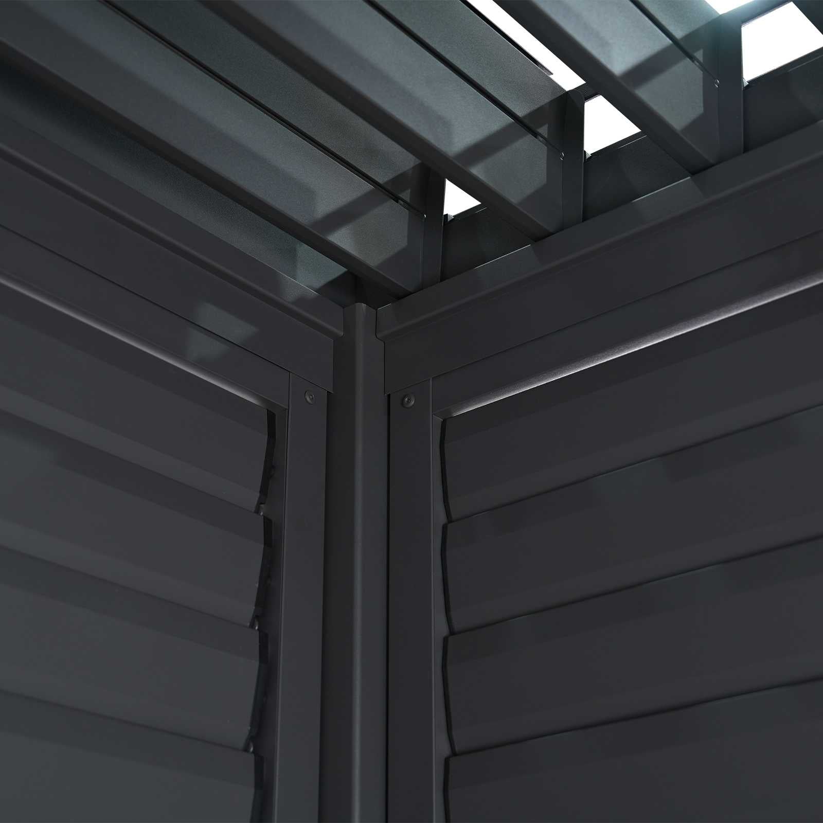 Nova Titan Aluminium Side Wall with Adjustable Louvres – Pergola Privacy Screen | Grey | Multiple Sizes