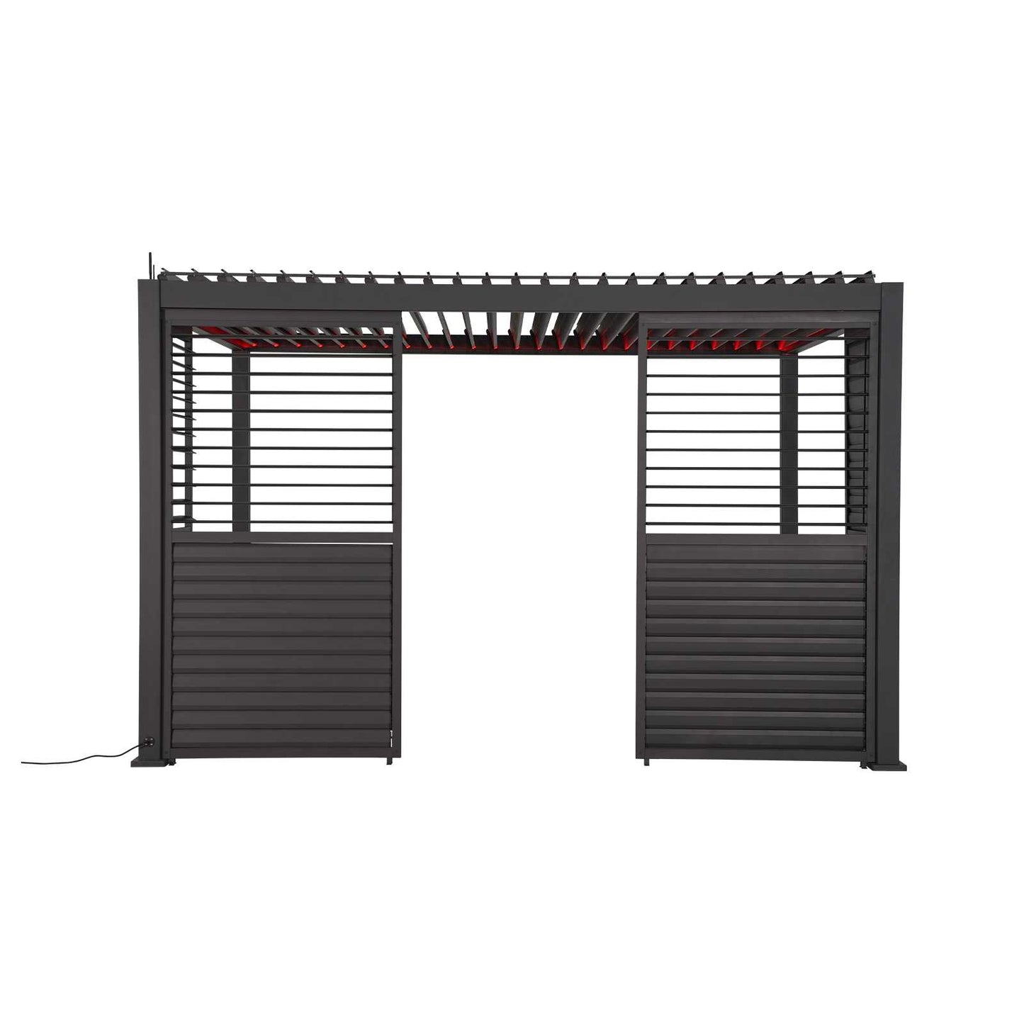Nova Titan Aluminium Side Wall with Adjustable Louvres – Pergola Privacy Screen | Grey | Multiple Sizes