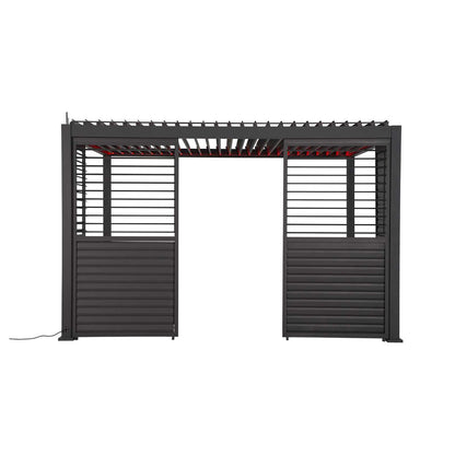 Nova Titan Aluminium Side Wall with Adjustable Louvres – Pergola Privacy Screen | Grey | Multiple Sizes