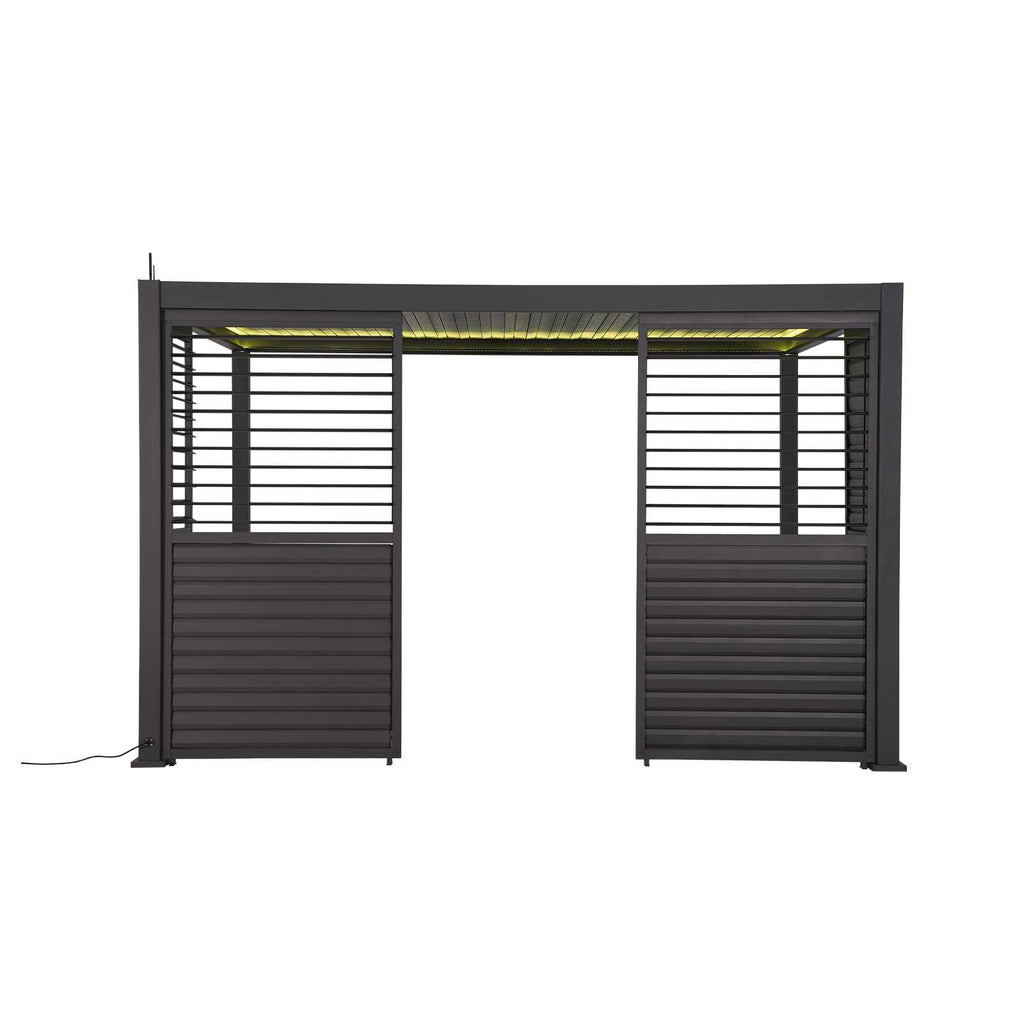 Nova Titan Aluminium Side Wall with Adjustable Louvres – Pergola Privacy Screen | Grey | Multiple Sizes