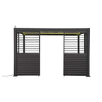 Nova Titan Aluminium Side Wall with Adjustable Louvres – Pergola Privacy Screen | Grey | Multiple Sizes