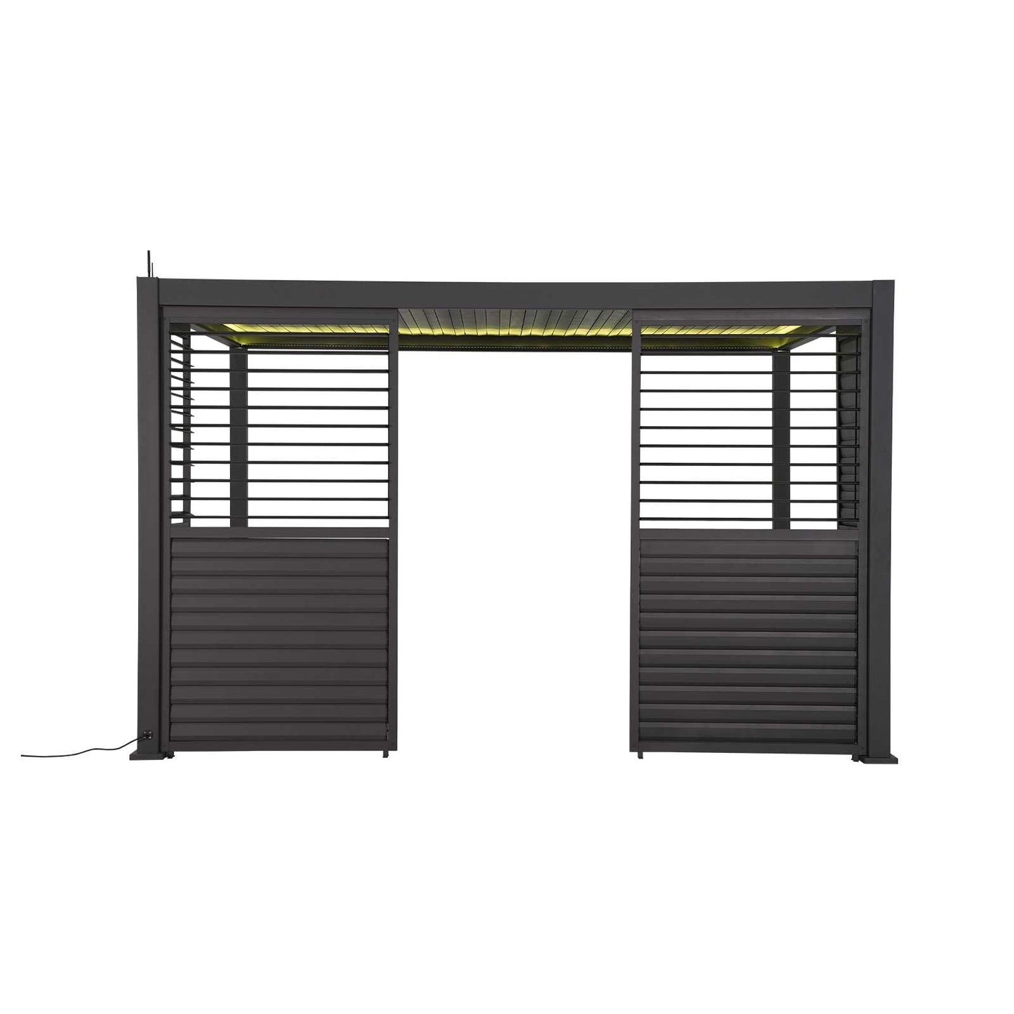 Nova Titan Aluminium Side Wall with Adjustable Louvres – Pergola Privacy Screen | Grey | Multiple Sizes