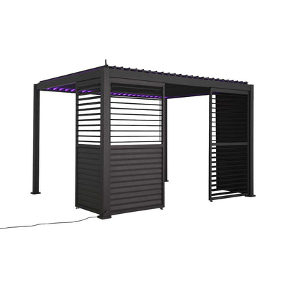 Nova Titan Aluminium Side Wall with Adjustable Louvres – Pergola Privacy Screen | Grey | Multiple Sizes