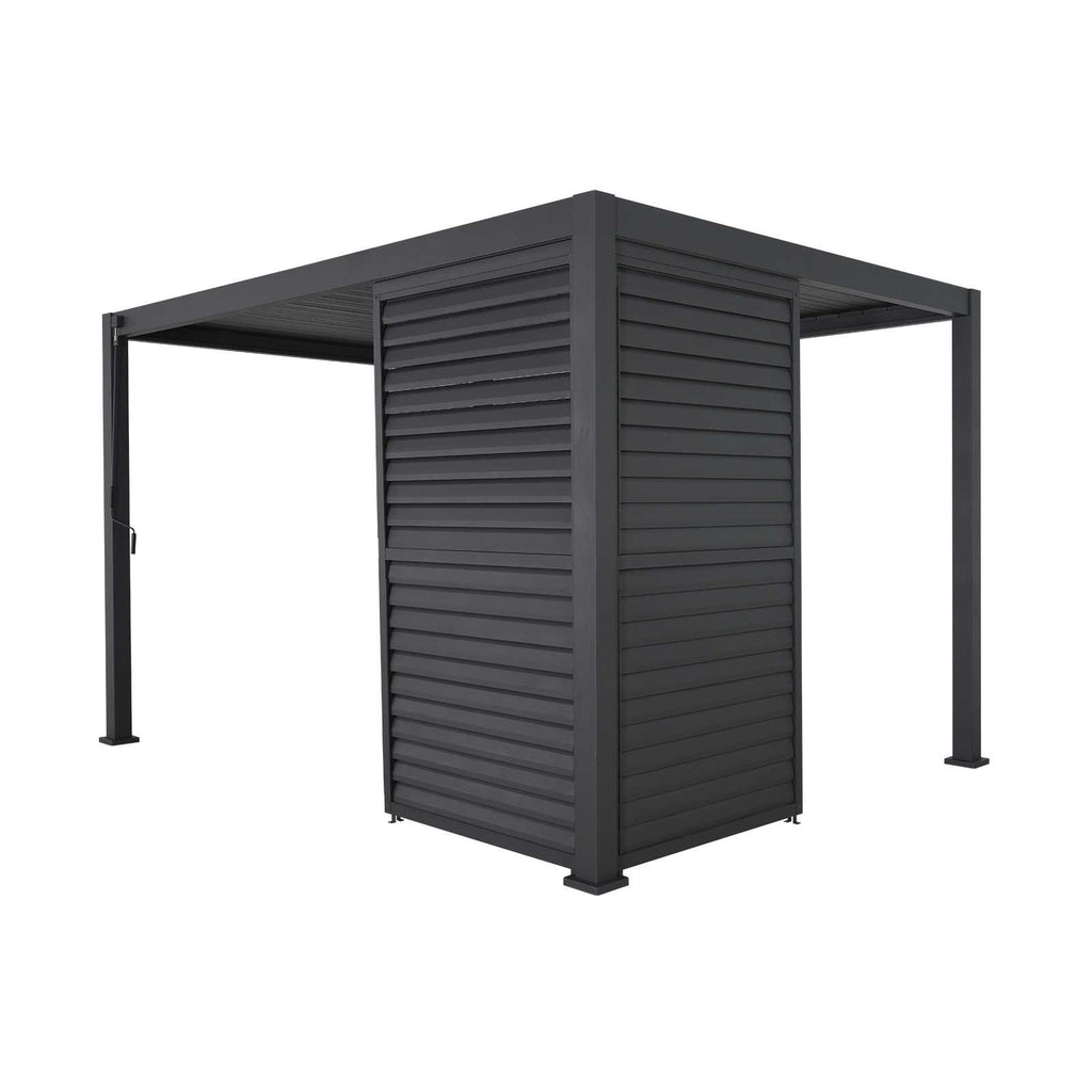 Nova Titan Aluminium Side Wall with Adjustable Louvres – Pergola Privacy Screen | Grey | Multiple Sizes