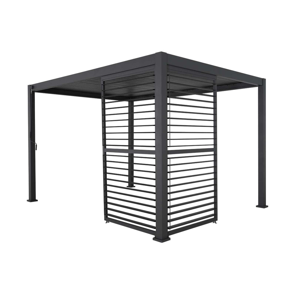 Nova Titan Aluminium Side Wall with Adjustable Louvres – Pergola Privacy Screen | Grey | Multiple Sizes