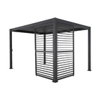 Nova Titan Aluminium Side Wall with Adjustable Louvres – Pergola Privacy Screen | Grey | Multiple Sizes
