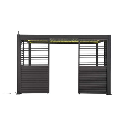 Nova Titan Aluminium Side Wall with Adjustable Louvres – Pergola Privacy Screen | Grey | Multiple Sizes