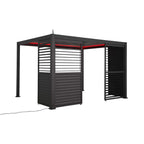 Nova Titan Aluminium Side Wall with Adjustable Louvres – Pergola Privacy Screen | Grey | Multiple Sizes