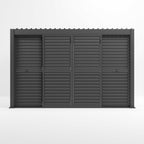 Nova Titan Aluminium Adjustable Louvre Sliding Doors — Grey | 3m, 3.6m & 4m | Pergola Side Wall Privacy Screen | RAL 7015 Slate Grey | UK