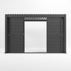 Nova Titan Aluminium Adjustable Louvre Sliding Doors — Grey | 3m, 3.6m & 4m | Pergola Side Wall Privacy Screen | RAL 7015 Slate Grey | UK