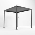 Nova Luna Aluminium Louvred Roof Pergola | Galvanised Steel Garden Pergola with Manual Opening Roof