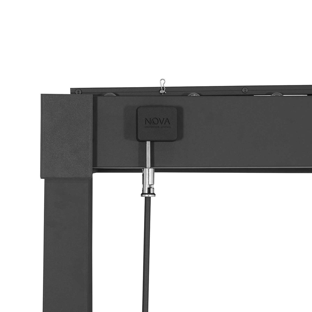 Nova Luna Aluminium Louvred Roof Pergola | Galvanised Steel Garden Pergola with Manual Opening Roof