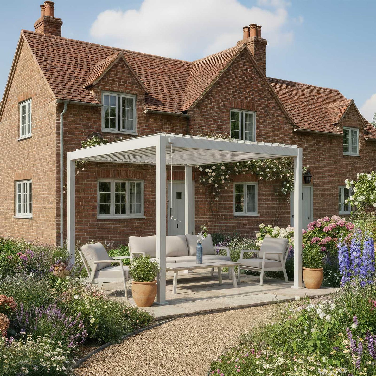 Nova Titan Aluminium Pergola – Premium Waterproof Louvered Outdoor Living Structure (Various Sizes) - BASE PERGOLA