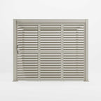 Nova Titan Fixed Louvred Side Wall Panel | Aluminium Pergola Privacy Screen | Grey & Pebble | 1m, 1.2m & 1.33m