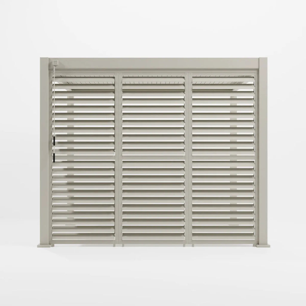 Nova Titan adjustable louvre side wall in Pebble, N24230