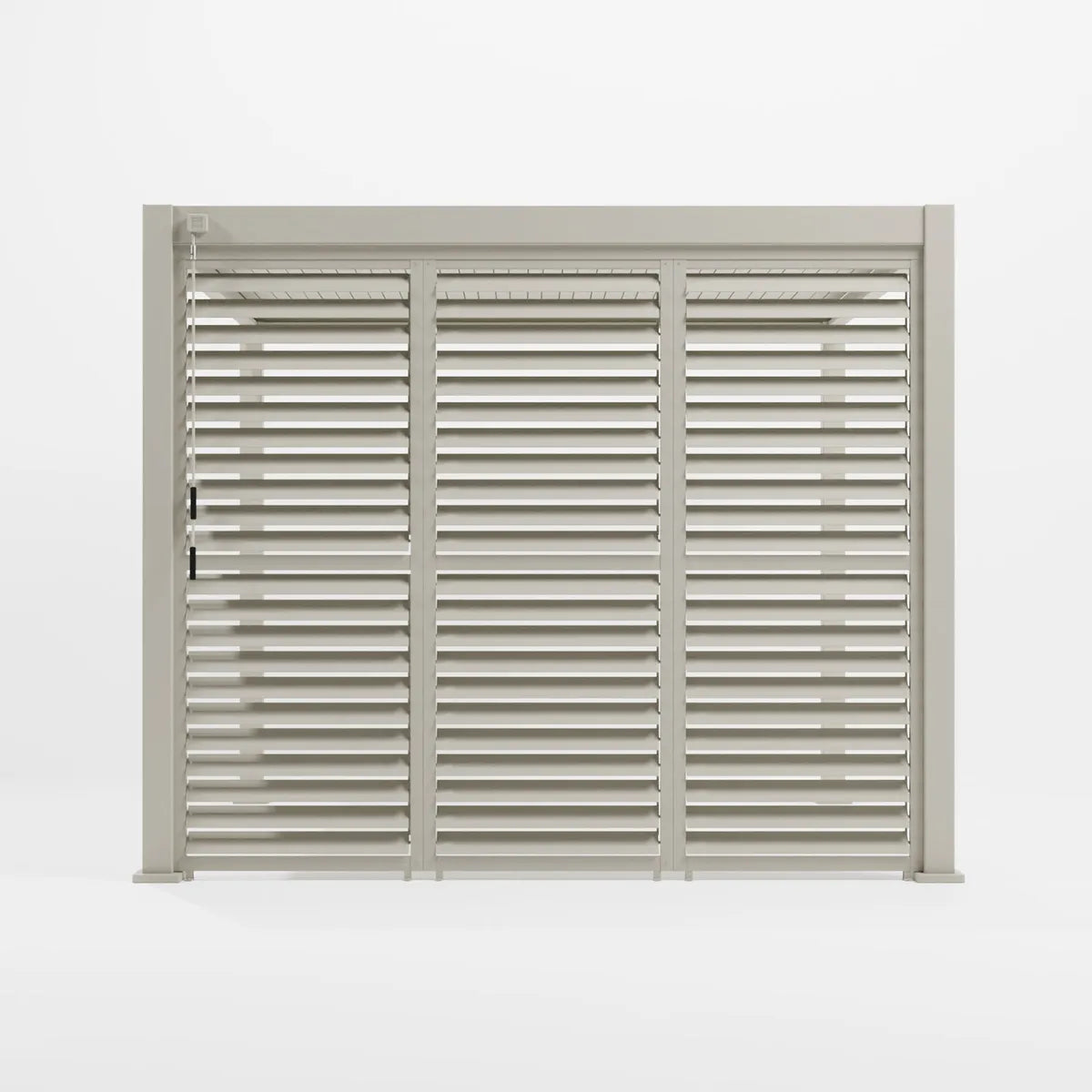 Nova Titan adjustable louvre side wall in Pebble, N24230