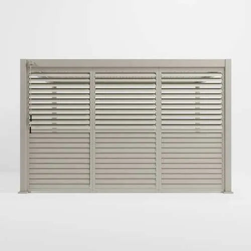 Nova Titan adjustable louvre side wall in Pebble, N24232