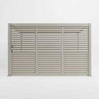 Nova Titan Fixed Louvred Side Wall Panel | Aluminium Pergola Privacy Screen | Grey & Pebble | 1m, 1.2m & 1.33m