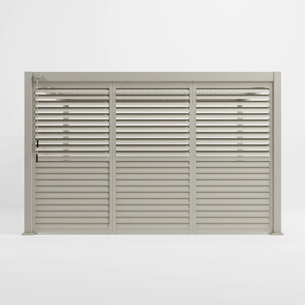 Nova Titan adjustable louvre side wall in Pebble, N24234