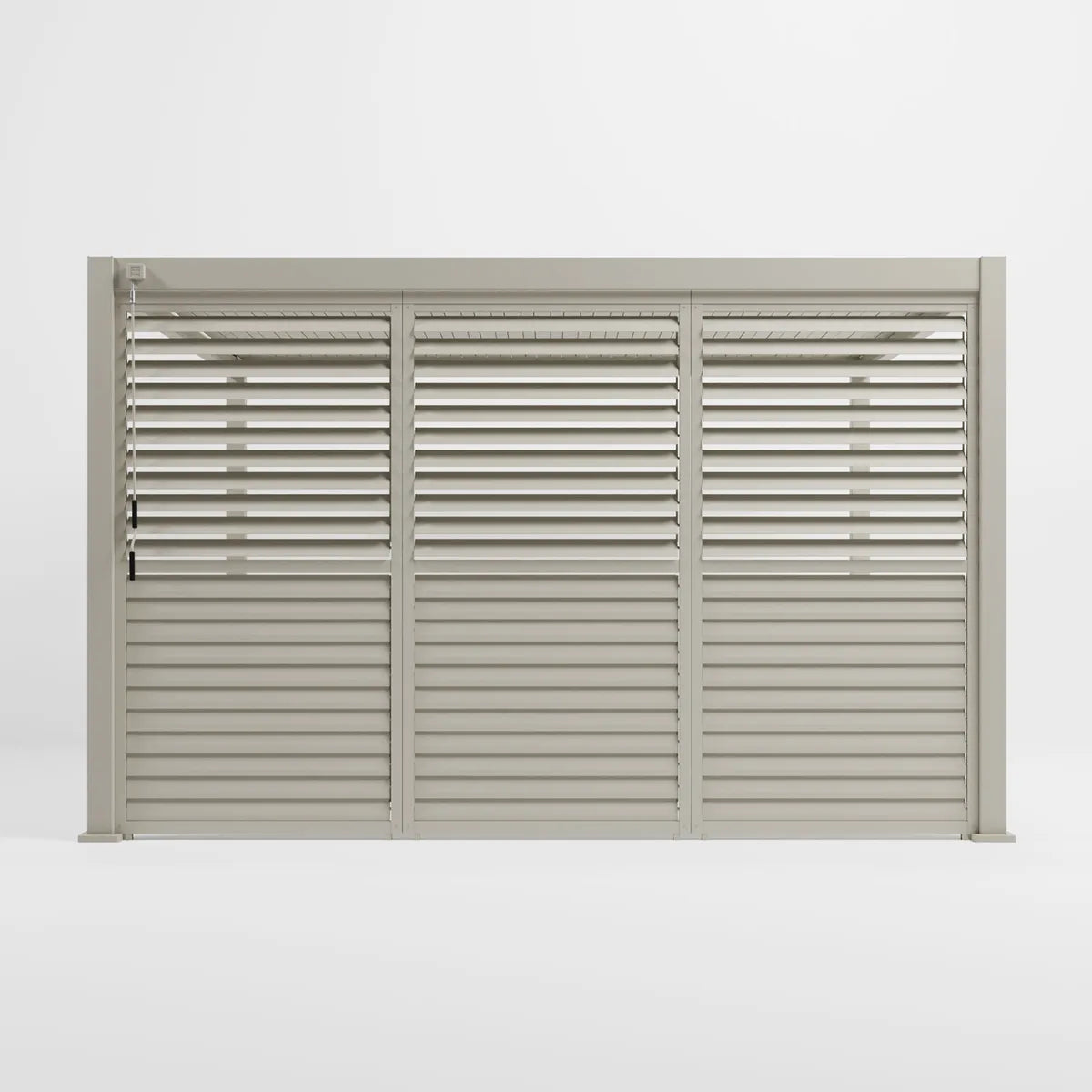 Nova Titan adjustable louvre side wall in Pebble, N24234