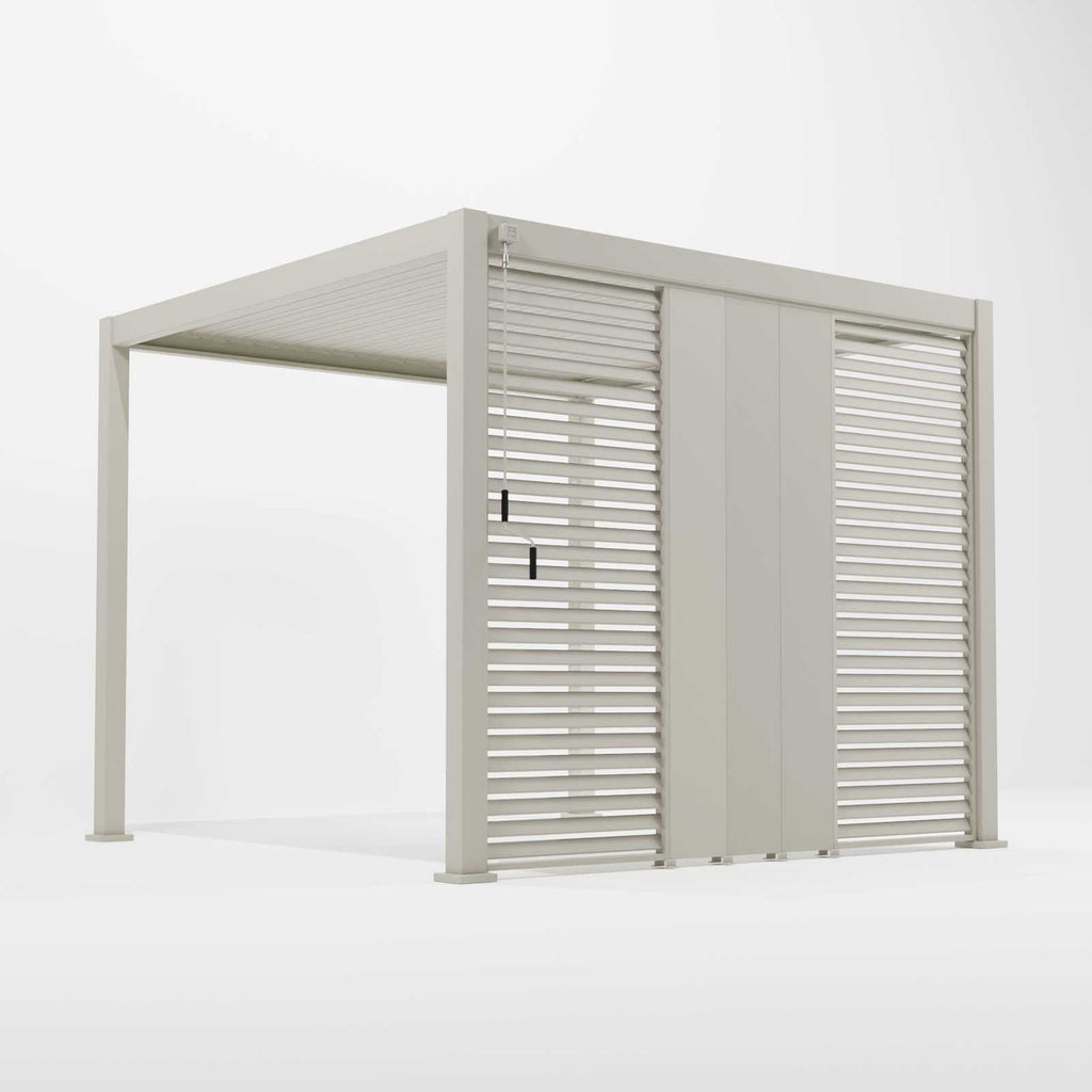 Nova Titan Aluminium Pergola 31cm Solid Side Wall Panel | Grey, Pebble & Wood Look | Outdoor Privacy Screen for Louvred Pergola